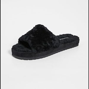 Vince Kalina Shearling Slide Sandals NIB